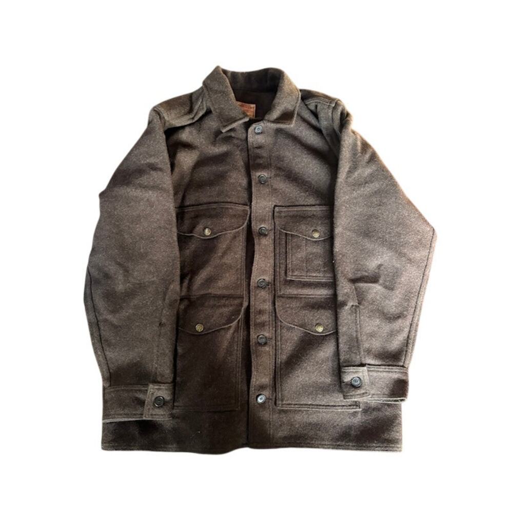 Filson Style 110 Mackinaw Wool Cruiser Jacket Brown Sz 48 USA Made Hunting Coat - Picture 4 of 16